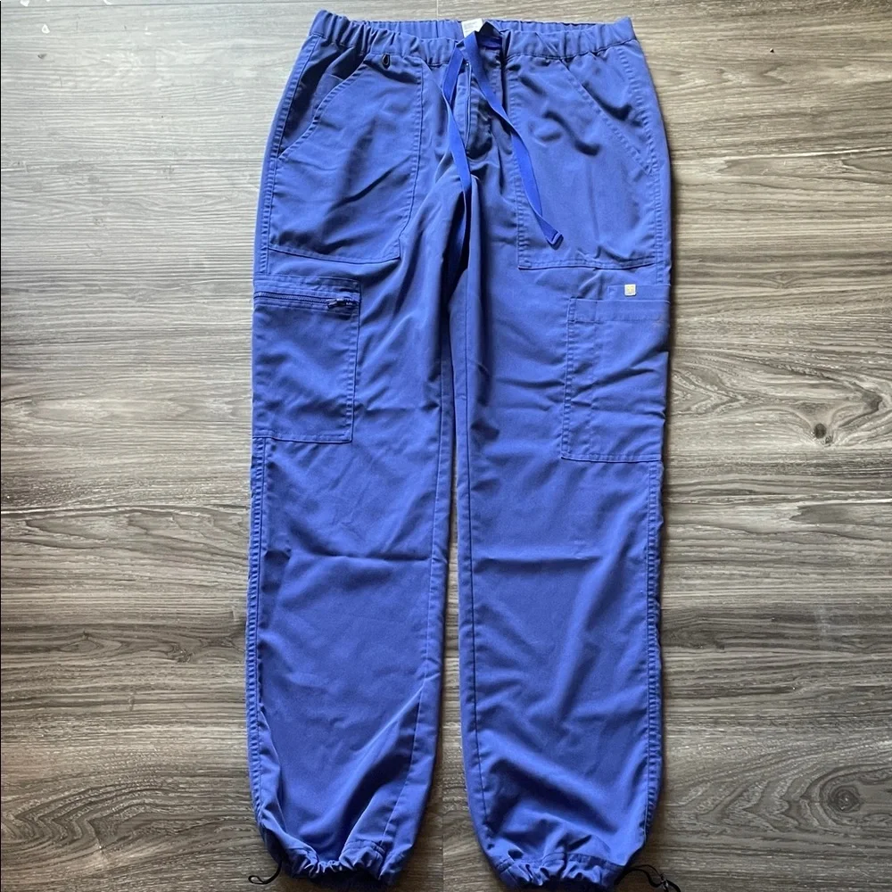 FIGS Style PM 5900Scrub Pants Royal Blue Jogger. Size Large.